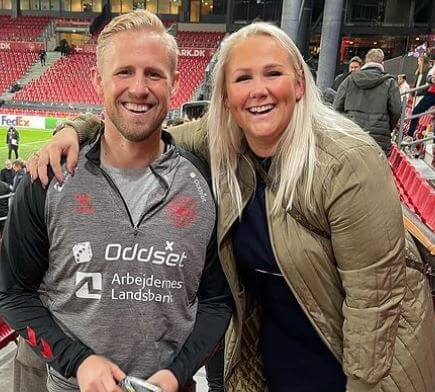 Cecilie Schmeichel with her brother Kasper Schmeichel.